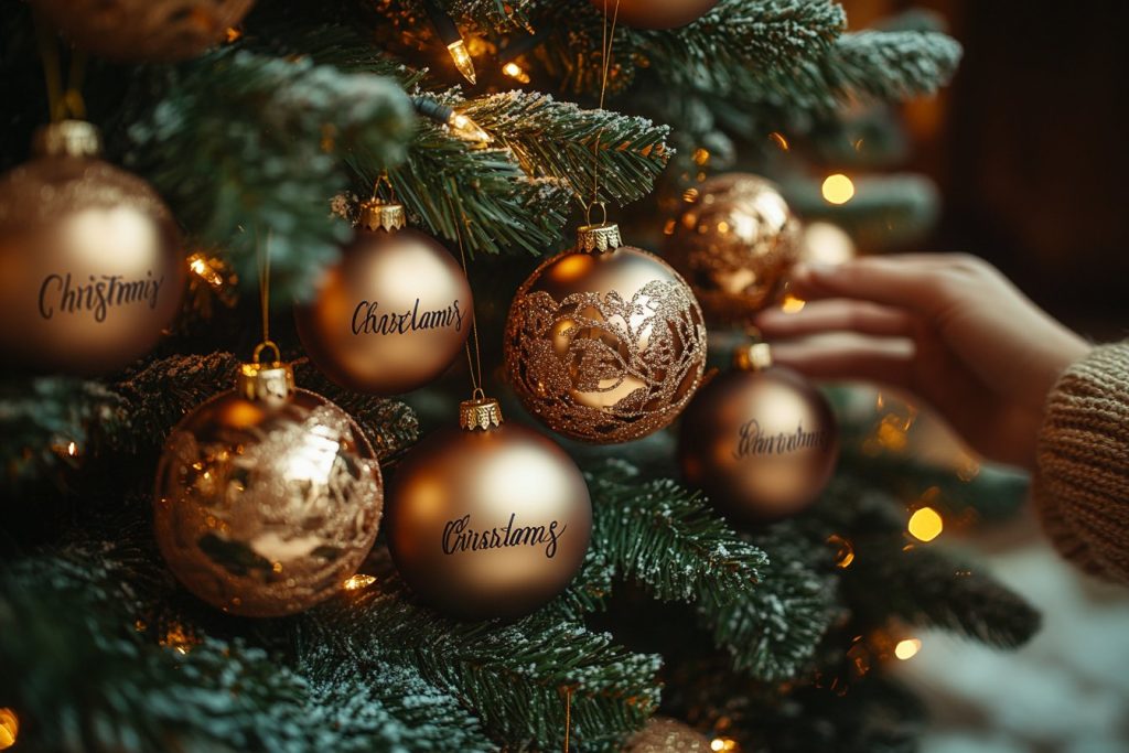 Décorez votre sapin avec des boules de noël prénom gravé